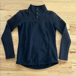 Columbia Quilt Black Pullover Sweater Size XS